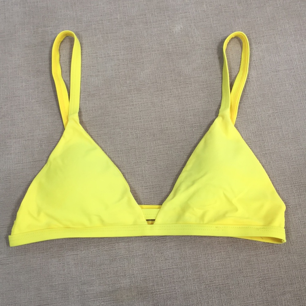zaful sunny yellow bikini top